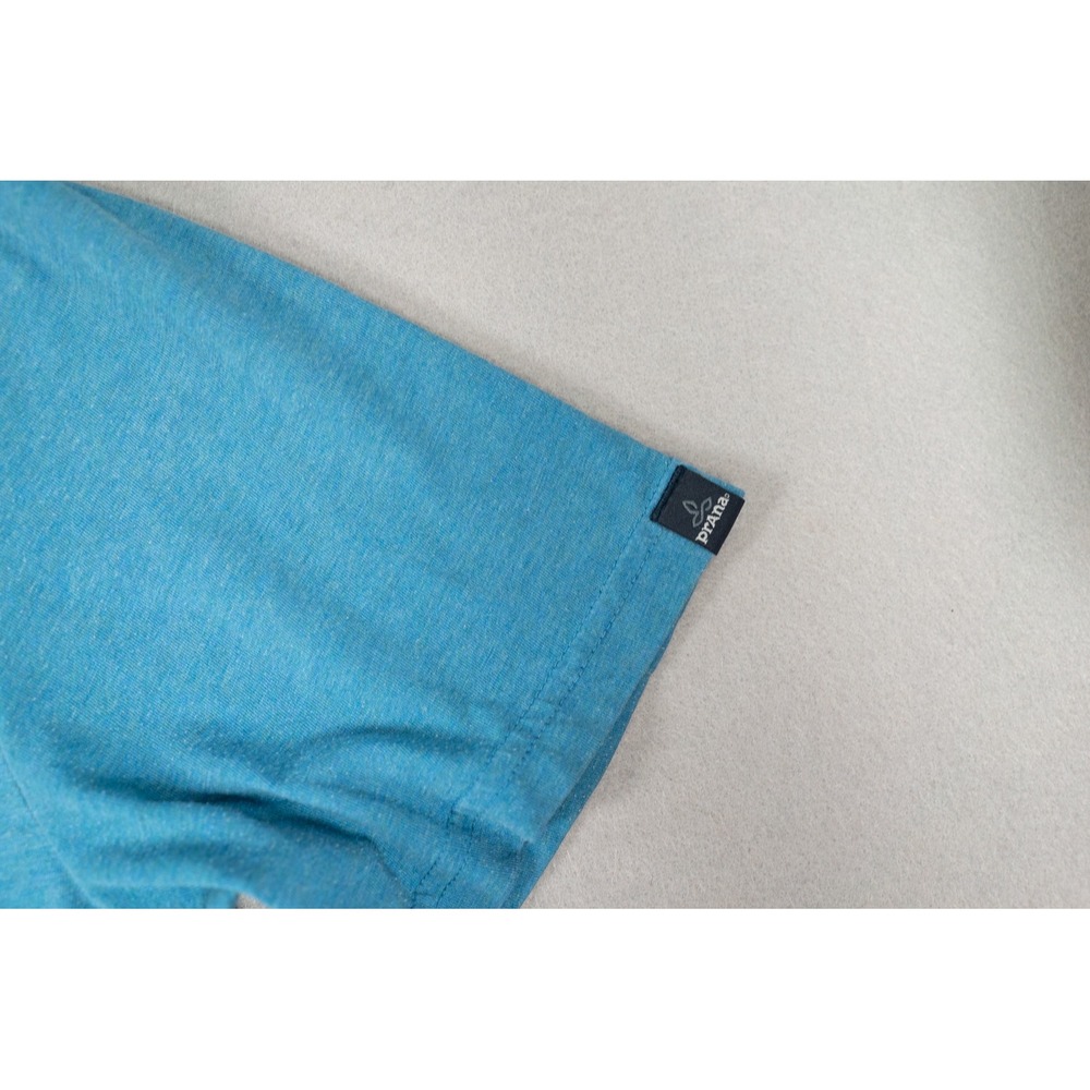 Prana Mens T-Shirt Short Sleeve Crew Neck Heathered Blue Size M Gorpcore - Picture 2 of 9